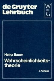 Tapa de Wahrscheinlichkeitstheorie 4., Vollig Uberarbeitete Und Neugestaltete Auflage Des Werkes