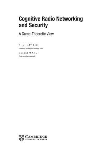 Tapa de Cognitive radio networking and security