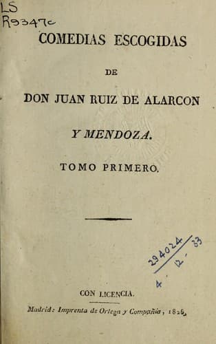 Tapa de Comedias escogidas