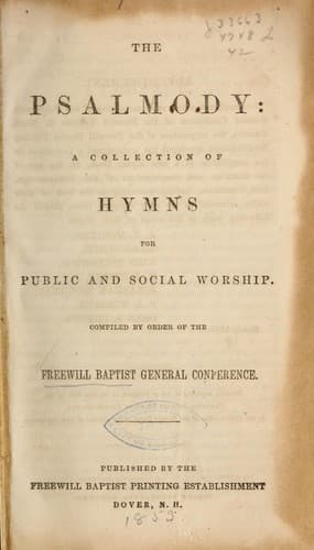 Tapa de The psalmody; ...hymns...