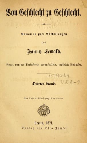 Tapa de Von Geschlecht zu Geschlecht