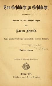 Tapa de Von Geschlecht zu Geschlecht