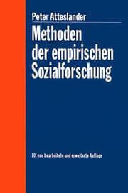 Tapa de Methoden Der Empirischen Sozialforschung (Sammlung Goschen)