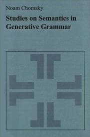Tapa de Studies in Semantics in Generative Grammar (Janua Linguarum - Series Minor)
