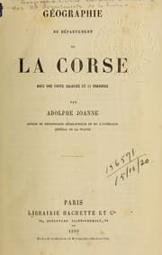 Tapa de Géographie du département de la Corse