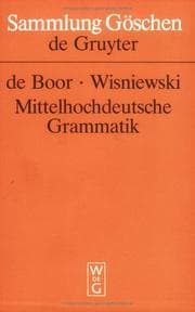 Tapa de Mittelhochdeutsche Grammatik