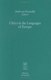 Tapa de Clitics in the languages of Europe