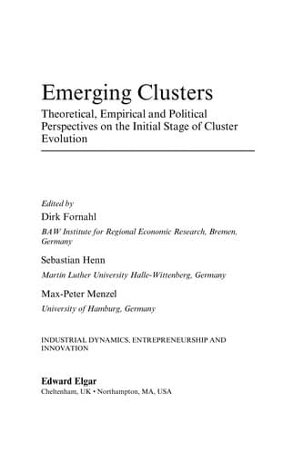 Tapa de Emerging clusters