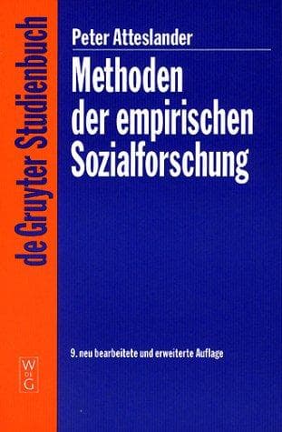 Tapa de Methoden Der Empirischen Sozialforschung