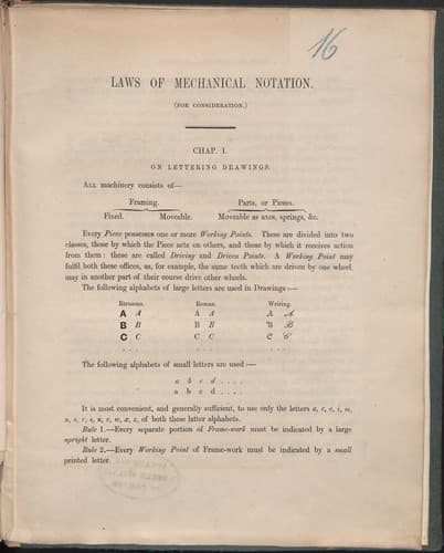 Tapa de Laws of mechanical notation (for consideration) / [C. Babbage]