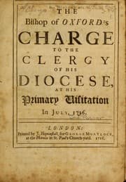 Tapa de The Bishop of Oxford's charge to the clergy of his diocese, at his primary visitation in July, 1716