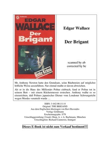 Tapa de Der Brigant