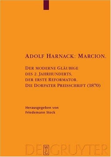Tapa de Adolf Harnack : Marcion