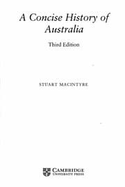 Tapa de A concise history of Australia