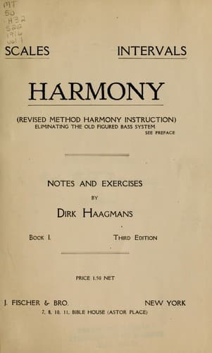 Tapa de Scales, intervals, harmony (revised method harmony instruction) eliminating the old figured bass system ...