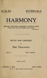 Tapa de Scales, intervals, harmony (revised method harmony instruction) eliminating the old figured bass system ...
