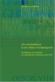 Tapa de Schulddiskurs in der Fruhen Nachkriegszeit