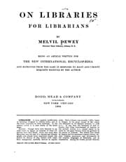Tapa de On libraries