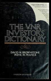 Tapa de The VNR investor's dictionary