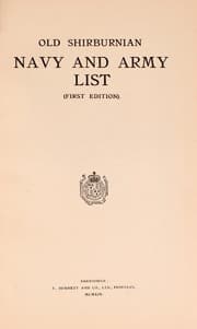 Tapa de Old Shirburnian navy and army list