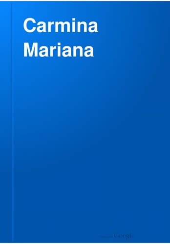 Tapa de Carmina Mariana