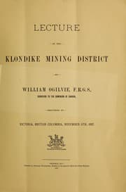 Tapa de Lecture on the Klondike Mining District