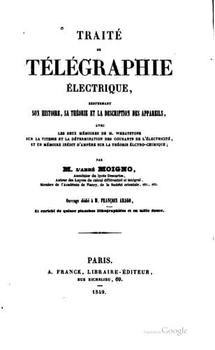 Tapa de Traité de télegraphie électrique