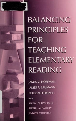 Tapa de Balancing principles for teaching elementary reading