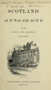 Tapa de Scotland as it was and as it is
