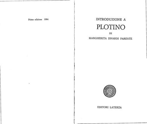 Tapa de Introduzione a Plotino