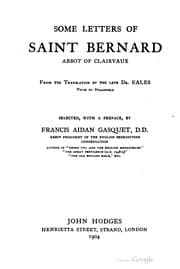 Tapa de Some letters of Saint Bernard, Abbot of Clairvaux