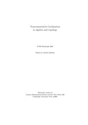 Tapa de Non-commutative localization in algebra and topology