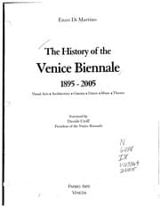 Tapa de The history of the Venice Biennale