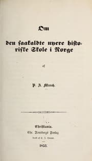 Tapa de Om den saakaldte nyere historiske skole i Norge
