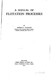 Tapa de A manual of flotation processes