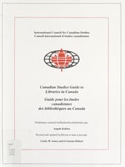 Tapa de Canadian studies guide to libraries in Canada