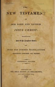 Tapa de The New Testament of our Lord and Saviour Jesus Christ