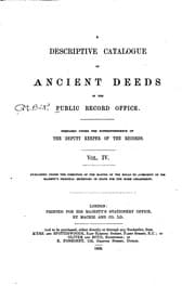 Tapa de A Descriptive Catalogue of Ancient Deeds in the Public Record Office: Prepared Under the ..
