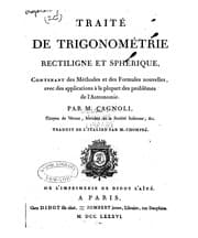 Tapa de Traité de trigonométrie rectiligne et sphérique