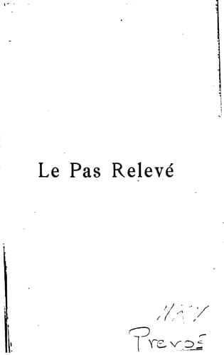 Tapa de Le pas relevé: nouvelles