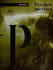 Tapa de Psycho Metrics Series and Applications, Manual P
