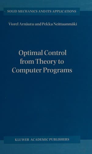Tapa de Optimal control from theory to computer programs