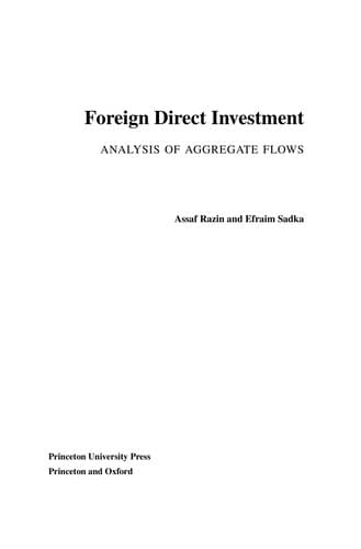 Tapa de Foreign direct investment