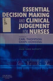Tapa de Essential decision making and clinical judgement for nurses