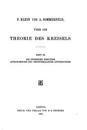 Tapa de Über die Theorie des Kreisels: Mit 143 Figuren im Text