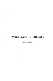Tapa de Villainage in England: Essays in English Mediaeval History