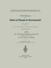 Tapa de Der Naturwissenschaftliche Unterricht -- Insbesondere in Physik Und Chemie -- Bei Uns Und Im Auslande