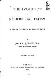 Tapa de The Evolution of Modern Capitalism: A Study of Machine Production