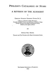 Tapa de Ptolemy's catalogue of stars