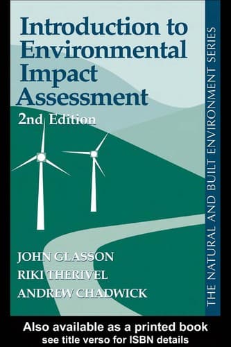 Tapa de Introduction to environmental impact assessment